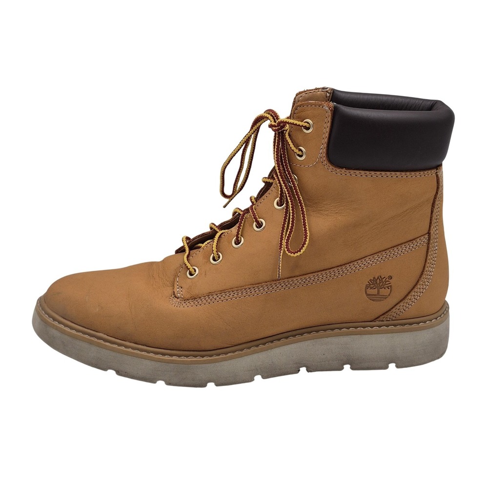 Timberland Boots Womens Size 10 Beige Nubuck Ankle Lace Up Combat A161U